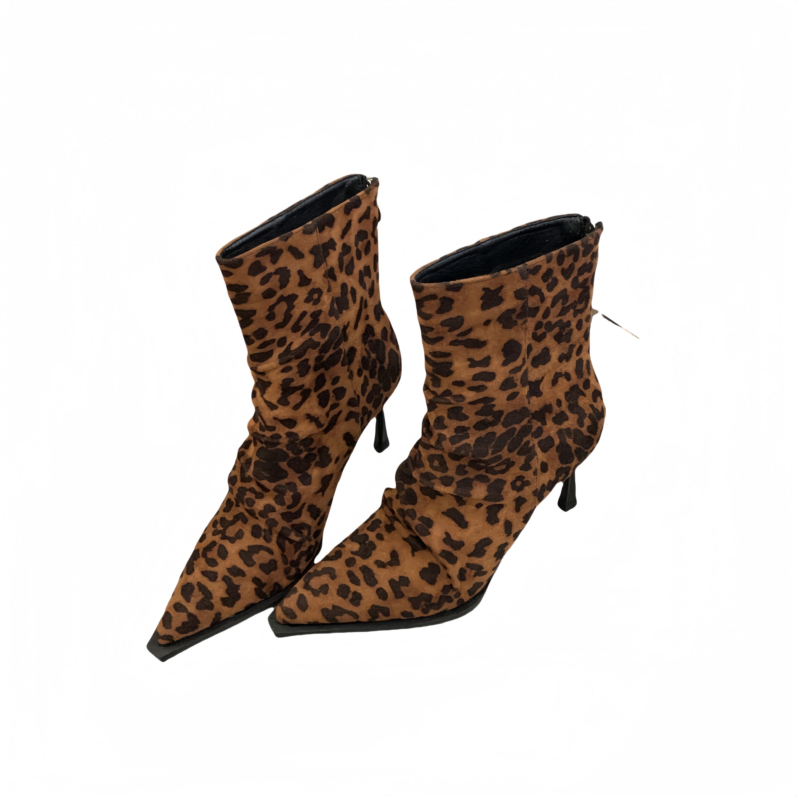 1726230174444_631615.jpg BUBUFLY 2024 New Pointed Toe High Heel Stretch Boots Women's Faux Suede Ankle Boots
