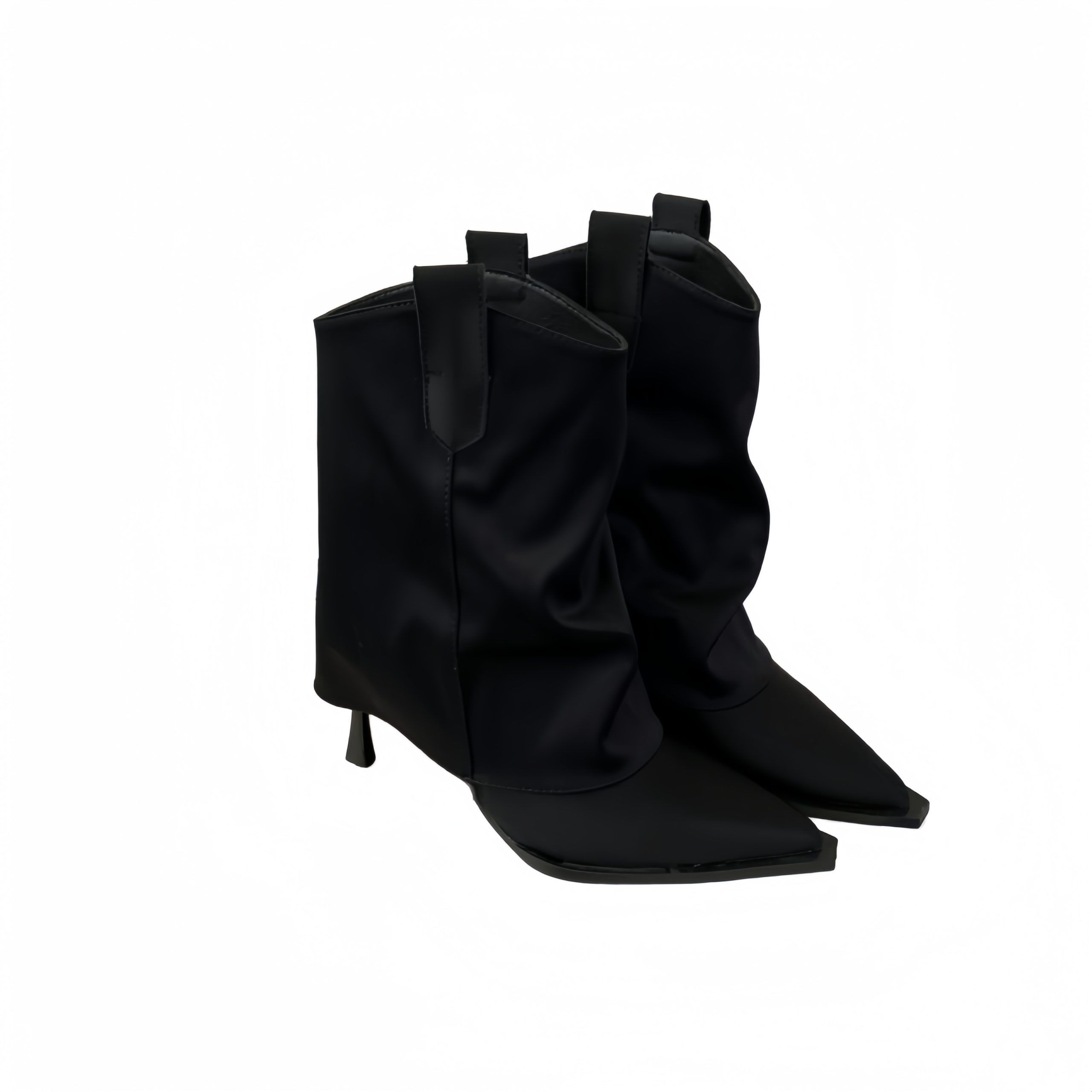 Fashionable Pointed Toe High Heel Boots for Women 2024 New Style Soft Leather Slim Boots
